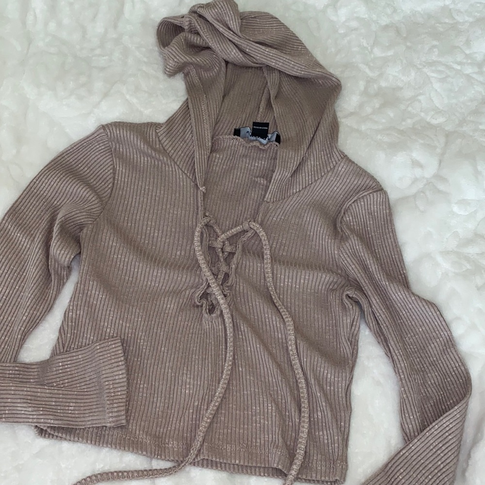 Urban Planet Cropped Sweater with hood